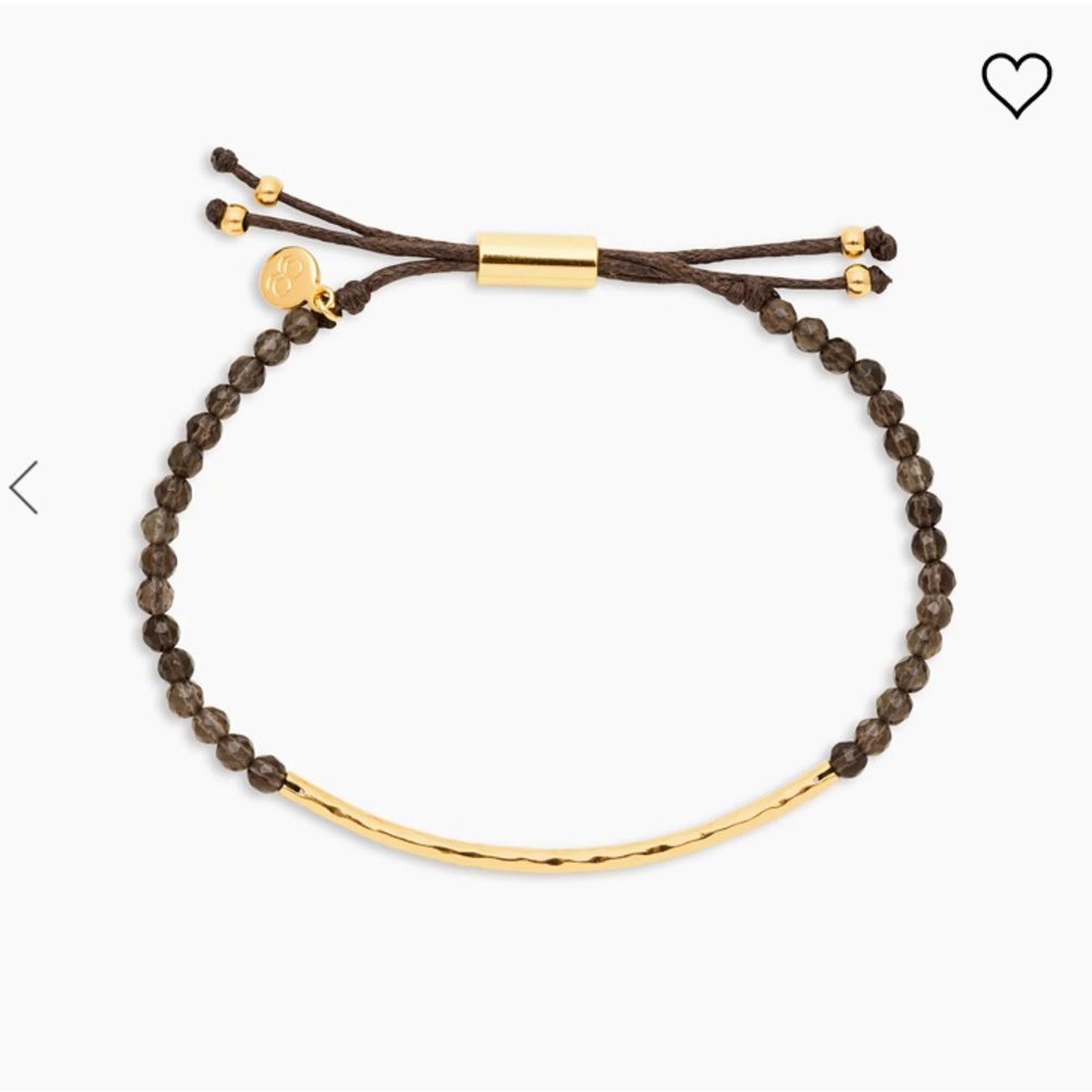 GORJANA POWER GEMSTONE BRACELET - SMOKY QUARTZ